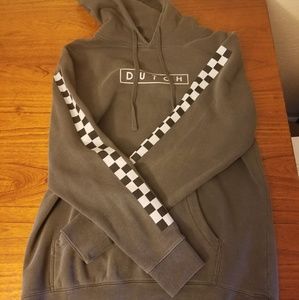Dutch Bros Mens Checkered Hoodie